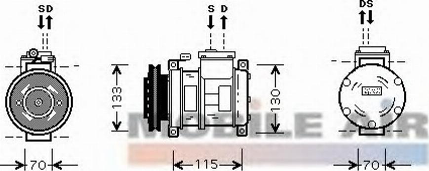 Van Wezel 0700K064 - Компресор, кондиціонер autocars.com.ua