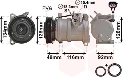 Van Wezel 0700K102 - Компрессор кондиционера autodnr.net