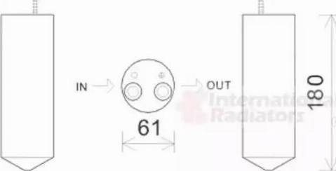 Van Wezel 0800D050 - Осушувач, кондиціонер autocars.com.ua