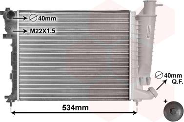 Van Wezel 09002059 - Радиатор, охлаждение двигателя avtokuzovplus.com.ua