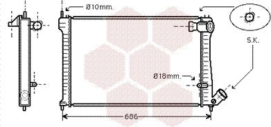 Van Wezel 09002101 - Радиатор, охлаждение двигателя autodnr.net