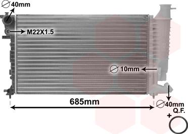 Van Wezel 09002108 - Радиатор, охлаждение двигателя autodnr.net