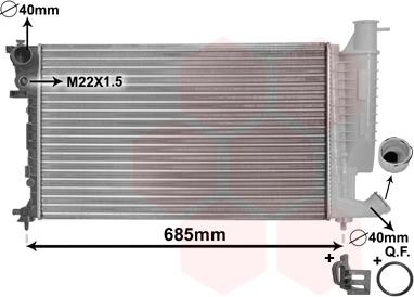 Van Wezel 09002155 - Радиатор, охлаждение двигателя autodnr.net