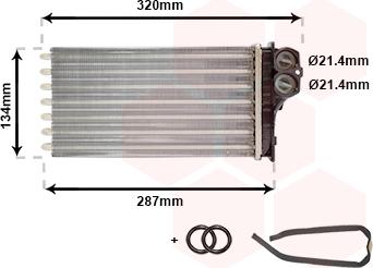 Van Wezel 09006279 - Теплообмінник, опалення салону autocars.com.ua