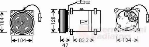 Van Wezel 0900K178 - Компрессор кондиционера avtokuzovplus.com.ua