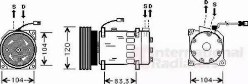 Van Wezel 0900K179 - Компрессор кондиционера avtokuzovplus.com.ua