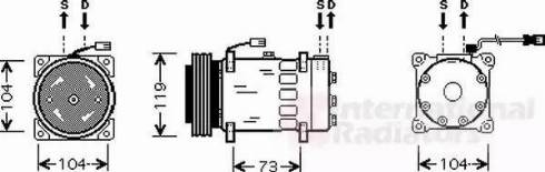 Van Wezel 0900K180 - Компрессор кондиционера avtokuzovplus.com.ua