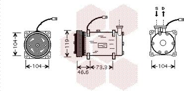 Van Wezel 0900K215 - Компрессор кондиционера avtokuzovplus.com.ua