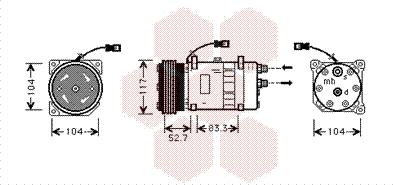 Van Wezel 0900K222 - Компресор, кондиціонер autocars.com.ua