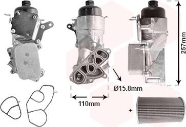 Van Wezel 09013729 - Масляный радиатор, двигательное масло autodnr.net