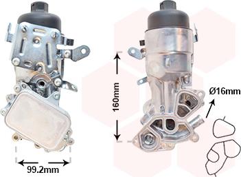 Van Wezel 09013730 - Масляний радіатор, рухове масло autocars.com.ua