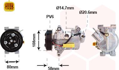 Van Wezel 0901K702 - Компрессор кондиционера autodnr.net