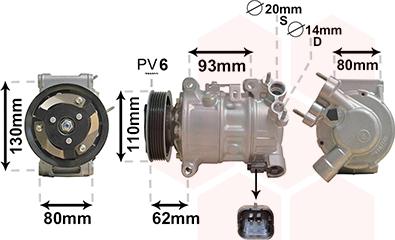 Van Wezel 0901K707 - Компресор, кондиціонер autocars.com.ua