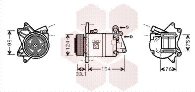 Van Wezel 1300K321 - Компресор, кондиціонер autocars.com.ua