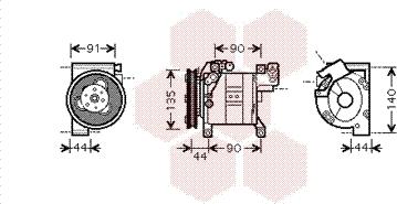 Van Wezel 1300K322 - Компресор, кондиціонер autocars.com.ua