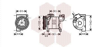 Van Wezel 1300K323 - Компресор, кондиціонер autocars.com.ua