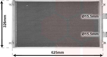 Van Wezel 13015712 - Конденсатор, кондиціонер autocars.com.ua