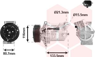 Van Wezel 1501K700 - Компресор, кондиціонер autocars.com.ua