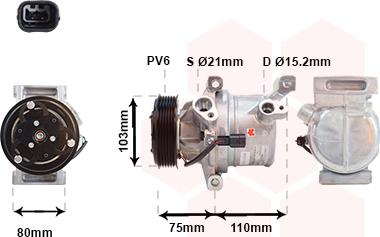 Van Wezel 1501K702 - Компресор, кондиціонер autocars.com.ua