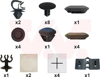 Van Wezel 1555797 - Монтажний комплект, капот двигуна autocars.com.ua