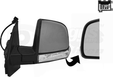 Van Wezel 1638807 - Зовнішнє дзеркало autocars.com.ua