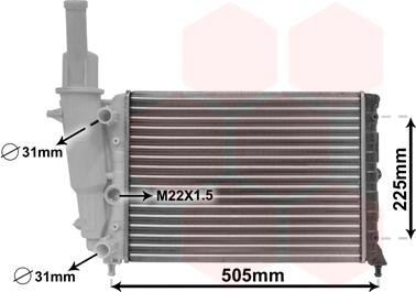 Van Wezel 17002138 - Радіатор, охолодження двигуна autocars.com.ua