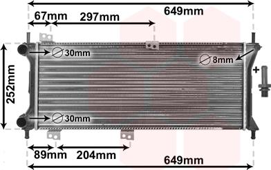 Van Wezel 17002258 - Радіатор, охолодження двигуна autocars.com.ua