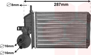 Van Wezel 17006259 - Теплообмінник, опалення салону autocars.com.ua