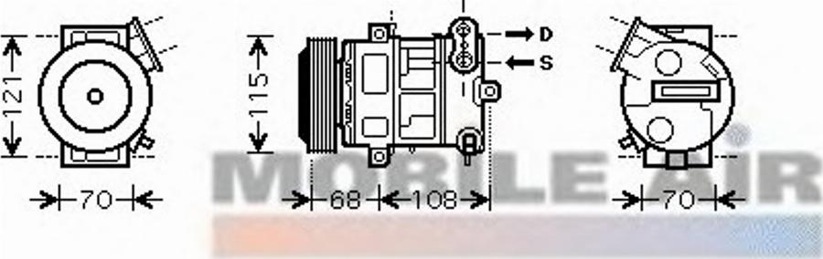 Van Wezel 1700K332 - Компрессор кондиционера avtokuzovplus.com.ua