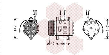 Van Wezel 1700K365 - Компресор, кондиціонер autocars.com.ua