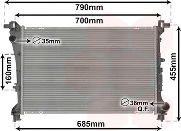 Van Wezel 17012706 - Радіатор, охолодження двигуна autocars.com.ua