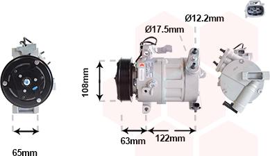 Van Wezel 1701K708 - Компресор, кондиціонер autocars.com.ua