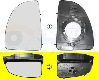 Van Wezel 1747833 - Зеркальное стекло, наружное зеркало autodnr.net