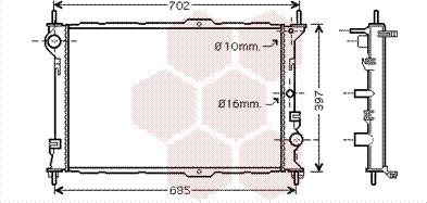 Van Wezel 18002381 - Радиатор, охлаждение двигателя avtokuzovplus.com.ua