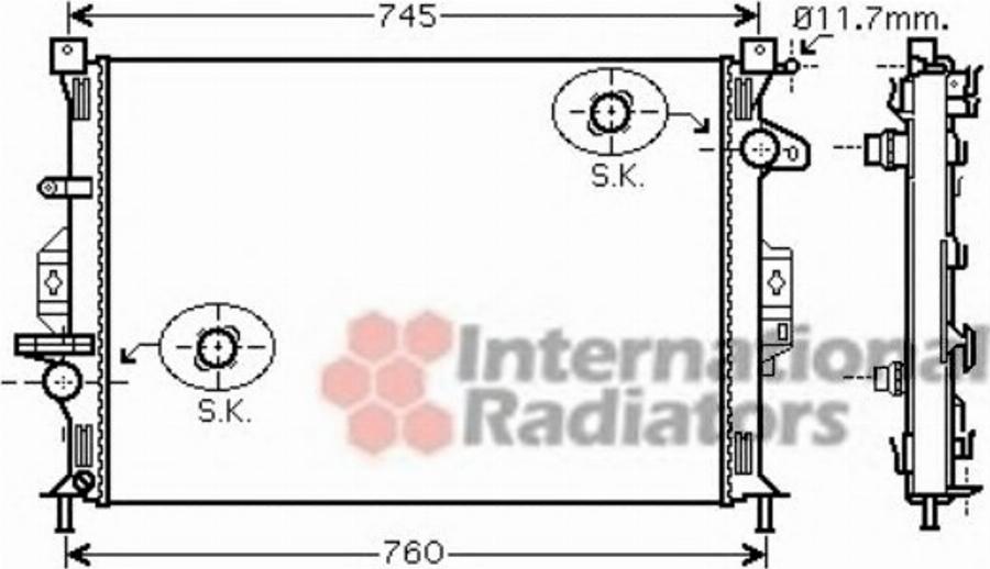 Van Wezel 18002422 - Радиатор, охлаждение двигателя avtokuzovplus.com.ua