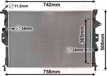 Van Wezel 18002581 - Радіатор, охолодження двигуна autocars.com.ua