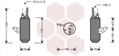 Van Wezel 1800D297 - Осушувач, кондиціонер autocars.com.ua