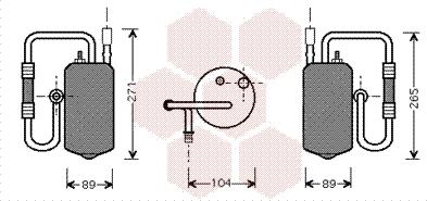 Van Wezel 1800D349 - Осушувач, кондиціонер autocars.com.ua