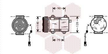 Van Wezel 1800K277 - Компрессор кондиционера avtokuzovplus.com.ua