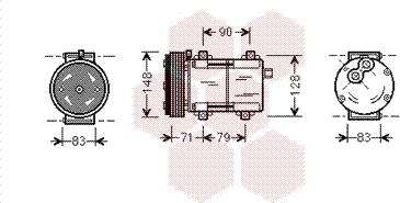 Van Wezel 1800K279 - Компресор, кондиціонер autocars.com.ua