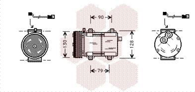 Van Wezel 1800K280 - Компресор, кондиціонер autocars.com.ua