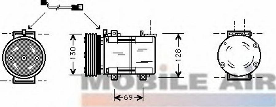 Van Wezel 1800K290 - Электромагнитное сцепление, компрессор avtokuzovplus.com.ua