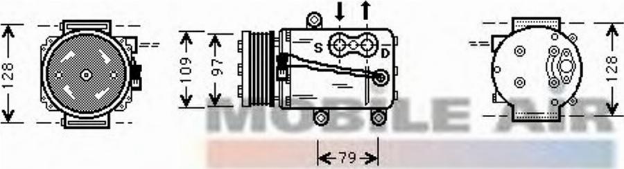 Van Wezel 1800K340 - Компресор, кондиціонер autocars.com.ua