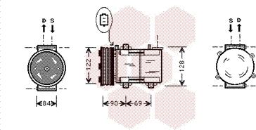 Van Wezel 1800K352 - Компрессор кондиционера avtokuzovplus.com.ua