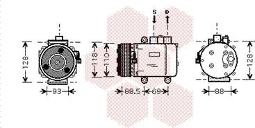 Van Wezel 1800K420 - Компресор, кондиціонер autocars.com.ua