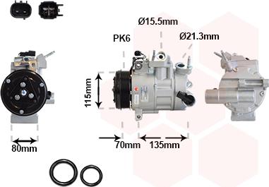 Van Wezel 1801K731 - Компресор, кондиціонер autocars.com.ua