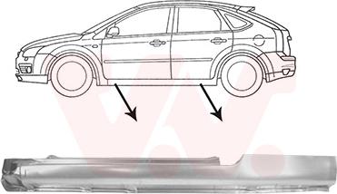 Van Wezel 1863101 - Подножка, накладка порога avtokuzovplus.com.ua