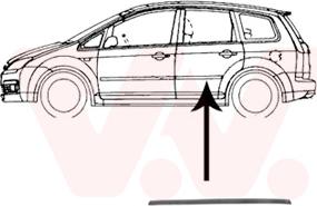 Van Wezel 1863425 - Облицювання / захисна накладка, двері autocars.com.ua