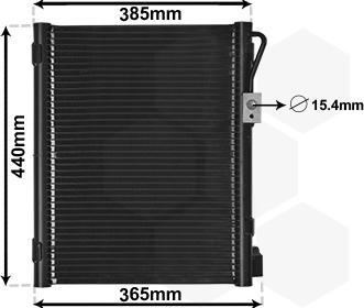 Van Wezel 20015701 - Конденсатор, кондиціонер autocars.com.ua