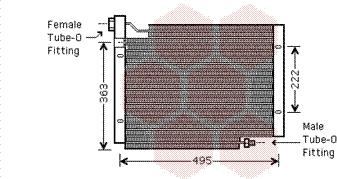 Van Wezel 21005004 - Конденсатор, кондиціонер autocars.com.ua
